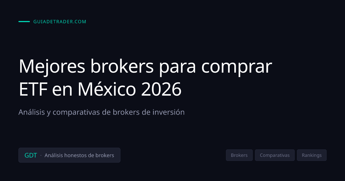 Mejores brokers para comprar ETF en México 2026 | GuiaDeTrader