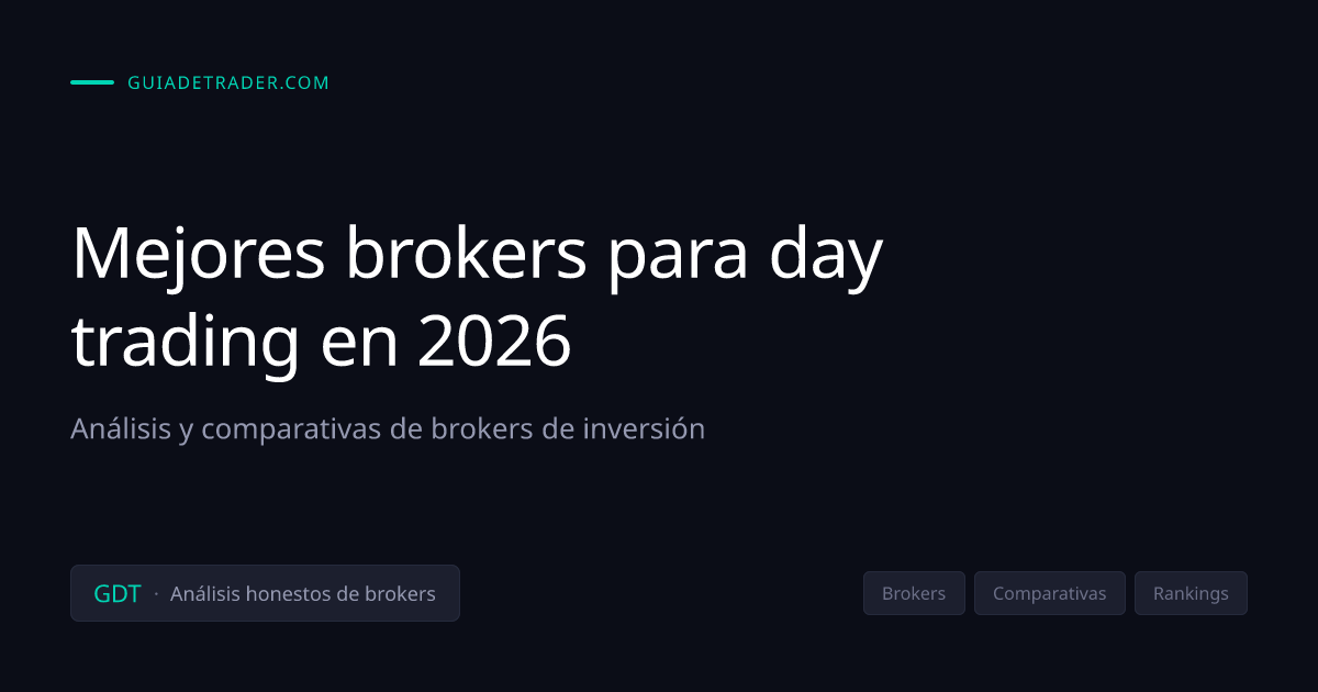 Mejores brokers para day trading en 2026 | GuiaDeTrader